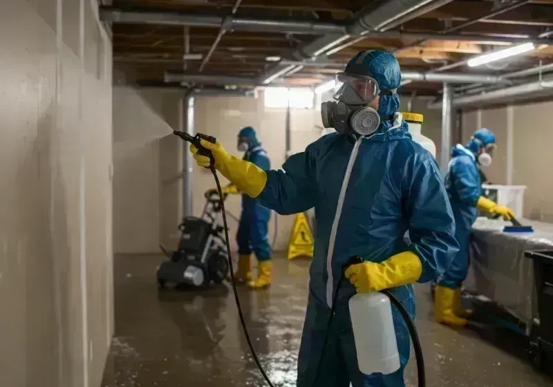 Basement Sanitization and Antimicrobial Treatment process in Saint Louis County, MO