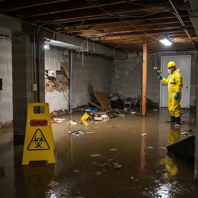 Flooded Basement Electrical Hazard in Saint Louis County, MO Property